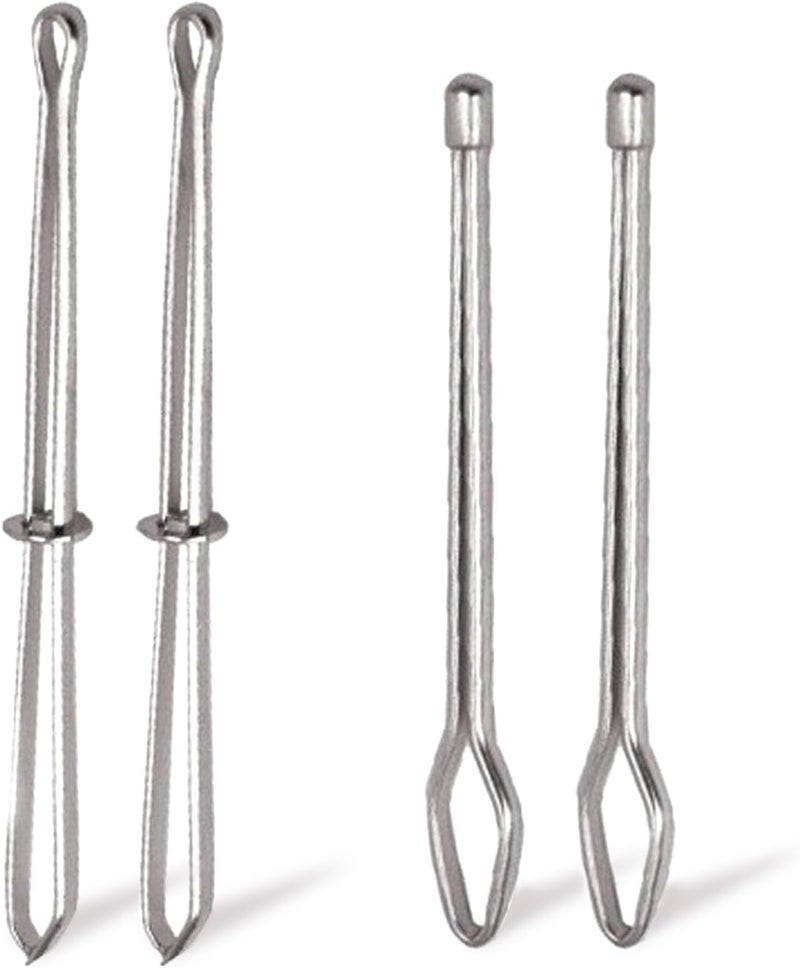 keepsweat 4 Pcs Bodkin Drawstring Threaders,Metal Drawstring Threader Tweezers Easy Quick Insert Drawstring DIY Rope Threader Clip Bodkin Sewing Tool for Sweatpants,Hoodies,Swim Trunks - Image 1
